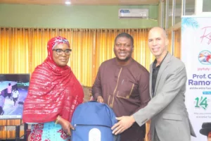 Group image of SchoolTry team and fountain University team